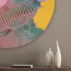 Kameleon - Kauwgom - Kleurrijk Akoestische PET Vilt - Rond klein -sfeer5_closeup
