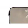 Bloesems - Wit - Boot - Minimalistisch laptophoes neopreen klein -detail