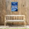 Winteravond - Kerstdorp - Donker Tuinposter op houten frame 2 cm dik klein -sfeer4
