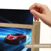 Rode raceauto - Blauw - Futuristisch Light Box met kabel (Kinderlampje) klein -USP_websiteprintNL