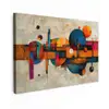 Vintage - Moderne kunst - Oranje - Geometrische vormen canvas 2cm klein -z3d