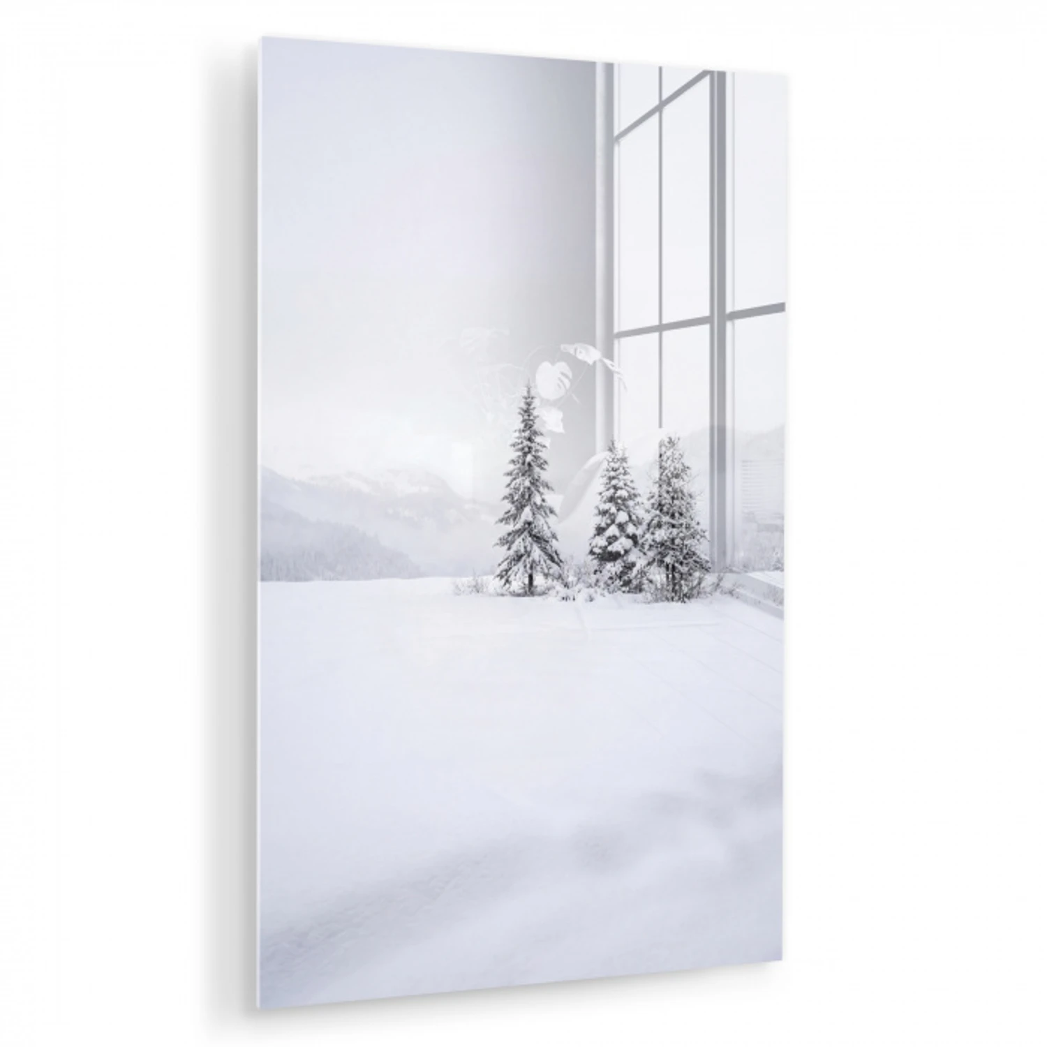 Fijnsparren - Sneeuw - Winter - Landschap - Stilte plexiglas 5mm klein -zzzproduct_nieuw