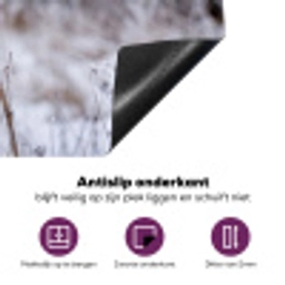 Schermbloem - Rijp - Kristallen - Winter - Delicaat Inductie beschermer vinyl 3mm klein -zzzzzzz-cc-onderkant