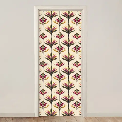 Waaier - Motief - Kleurrijk deurposter klein 289 -3d_beige