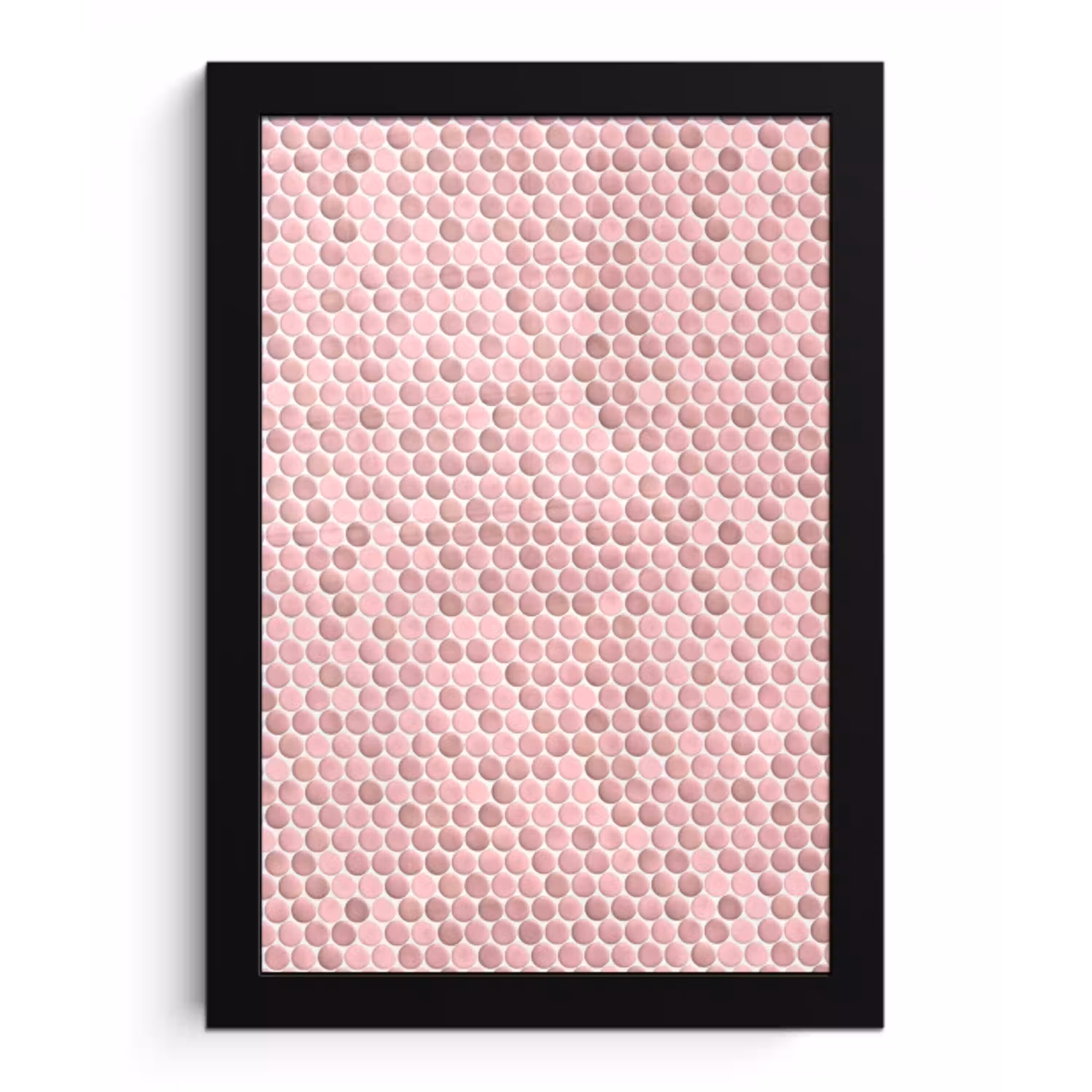 Penny - Mozaïek - Lichtroze fotolijst zwart zonder passe partout klein 224 -3d