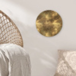 Antiek - Metaallook - Goud Wandcirkel kunststof plaat 5mm dik klein 188 -sfeer5