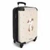 Honden pup omringd door bruine stippen NBS - Handbagage koffer - Kinderen Unisex middel -productfoto_3d