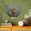 Kerstboom - Cadeaus - Rood - Goud Wandcirkel Organisch Forex 3mm klein -sfeer2