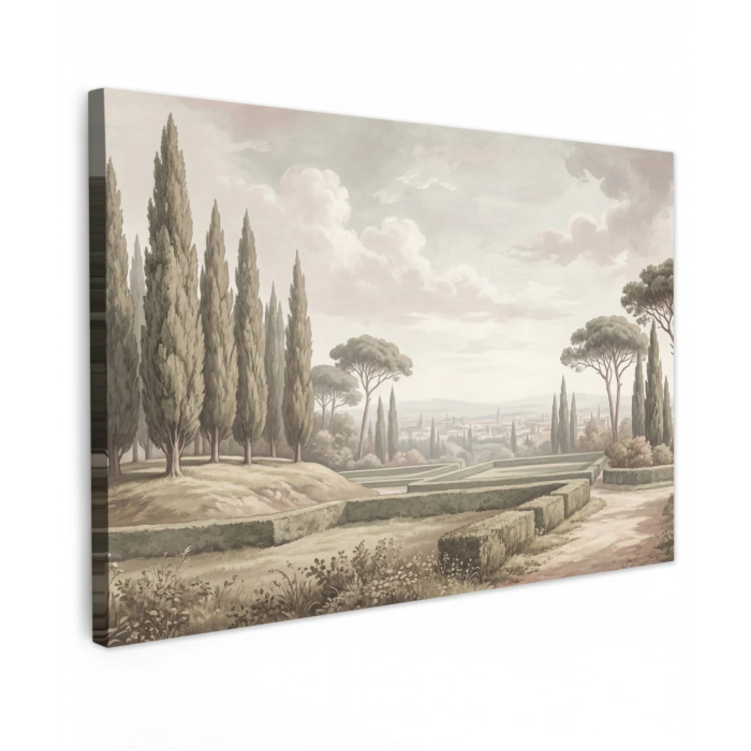 Vallei - Tuin - Natuur - Groen canvas 2cm klein -z3d
