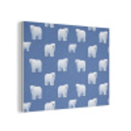 IJsbeer - Patroon - Blauw PET vilt klein 837 -3d