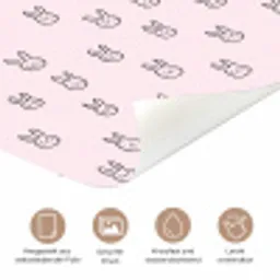 Konijnen - Minimalistisch - Roze deurposter klein 289 -tcloseup_DE