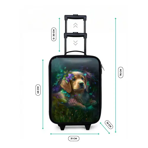 Polly Pup Kinderkoffer - Zwart klein -productfoto_formaten