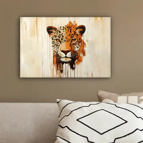 Luipaard - Symmetrisch - Strepen canvas 2cm klein -sfeer3