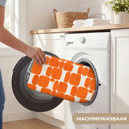 Patroon - Retro - Oranje WCmat klein 1009 -USP_WasbaarNL
