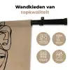Gezichtenzee - Lijntekening - Abstract Wandkleed katoen klein -sfeer2