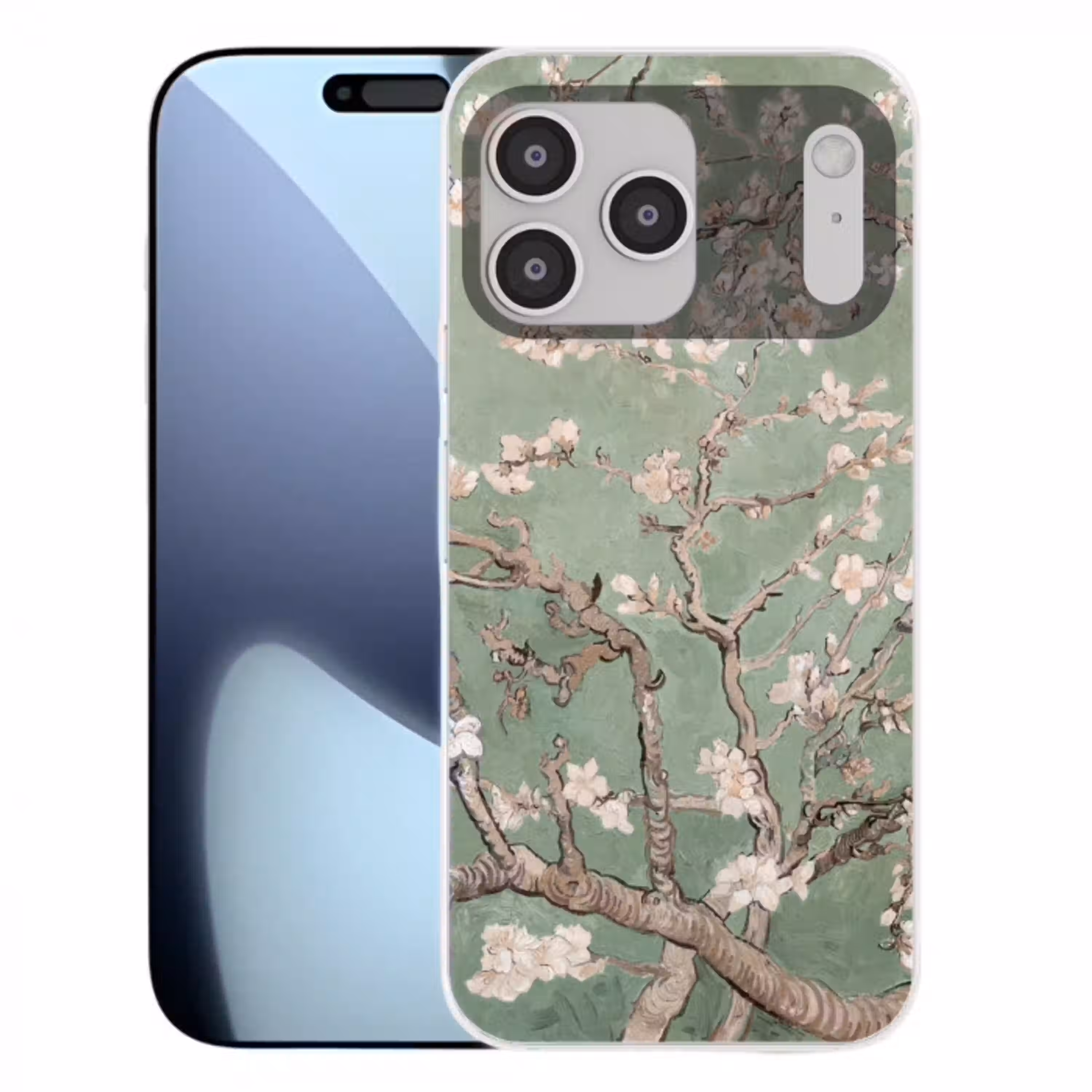Amandelbloesem - Kunst - Van Gogh - Groen Telefoonhoesje iPhone 17 Pro Max klein -3d