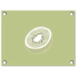 Kiwi - Lijntekening - Minimalistisch - Groen tuinposter los doek klein -3d