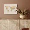 Wereldkaart - Realistisch - Beige PET vilt klein -sfeer4