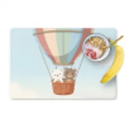 Luchtballon - Beren - Pastel Placemat vinyl groot -zzzproduct_Kitchenyeah-website