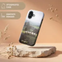 Schapen - Rij - Weide - Dieren - Platteland Toughcase MagSafe Apple iPhone 17 klein -USP_RandenV_DE