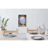 Doorkijk - Vuurtoren - Bloemen - Uitzicht Muursticker klein -eettafel