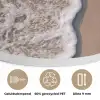 Voetstappen - Vloedlijn - Zee Akoestische PET Vilt - Rond klein -closeup_NL