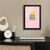 Blah - Bliksem - Roze fotolijst zwart zonder passe partout klein -sfeer1