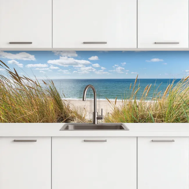 Kitchen Wall Splashback - Dune - Grass - Sea - Beach