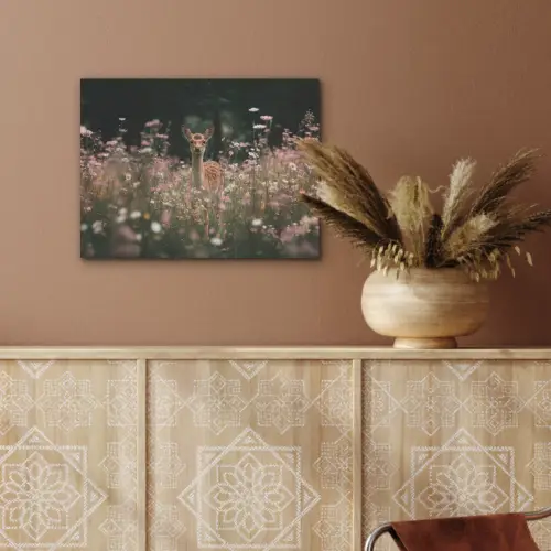 Hert - Wilde bloemen - Bos PET vilt klein -sfeer4