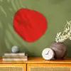 Rood - Kleur - Effen Wandcirkel Organisch Forex 3mm klein 629 -sfeer2
