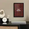 Geruit - Rood - Tekst - Christmas fotolijst zwart zonder passe partout klein -sfeer1