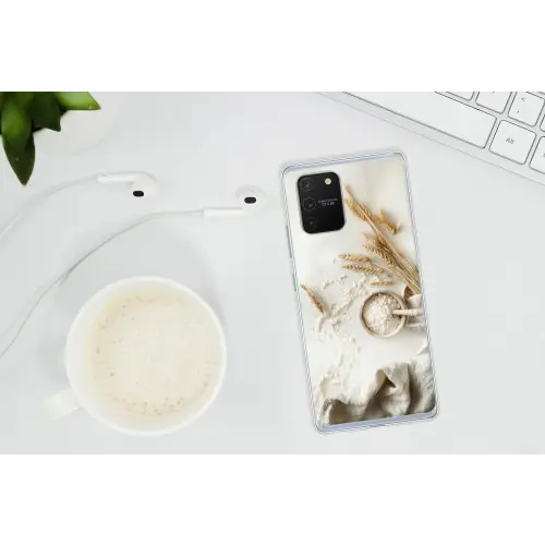 Bloem - Hout - Tarwe Telefoonhoesje Samsung Galaxy S10 Lite klein -oordopS10Lite