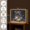Meisje - Toveren - Sterren - Paars Light Box met batterij (Wandlamp kind) middel -USP_websiteoverzichtNL