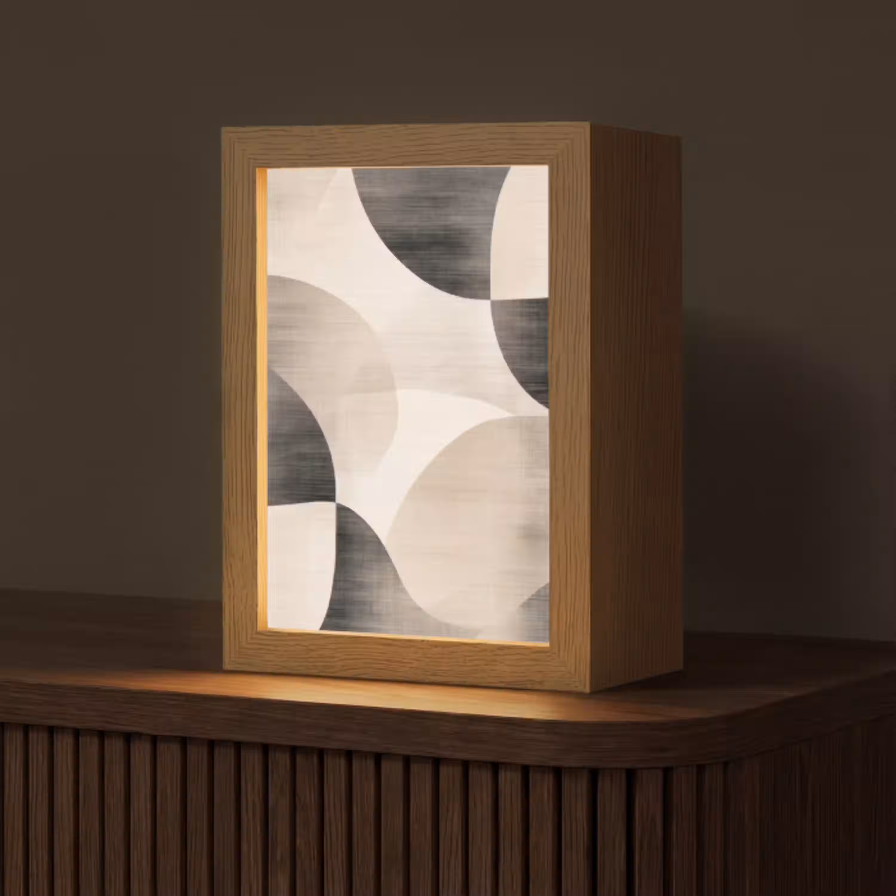 Grillige vormen - Subtiele overgangen - Dynamisch Light Box met kabel (Tafellamp) klein -z3d_website