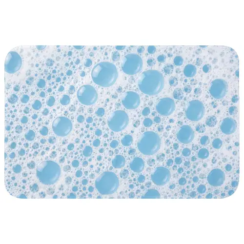 Schuim - Bubbels - Blauw Badmat klein -3d