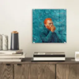 Portret - Klassiek - Blauw plexiglas 5mm klein -sfeer1