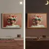 Vrouw - Macarons - Bril Light Box met batterij (Wandlamp) middel -sfeer3