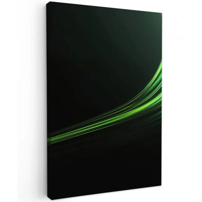 Gaming - Lijnen - Boog - Groen Tuinposter op houten frame 2 cm dik middel -3d