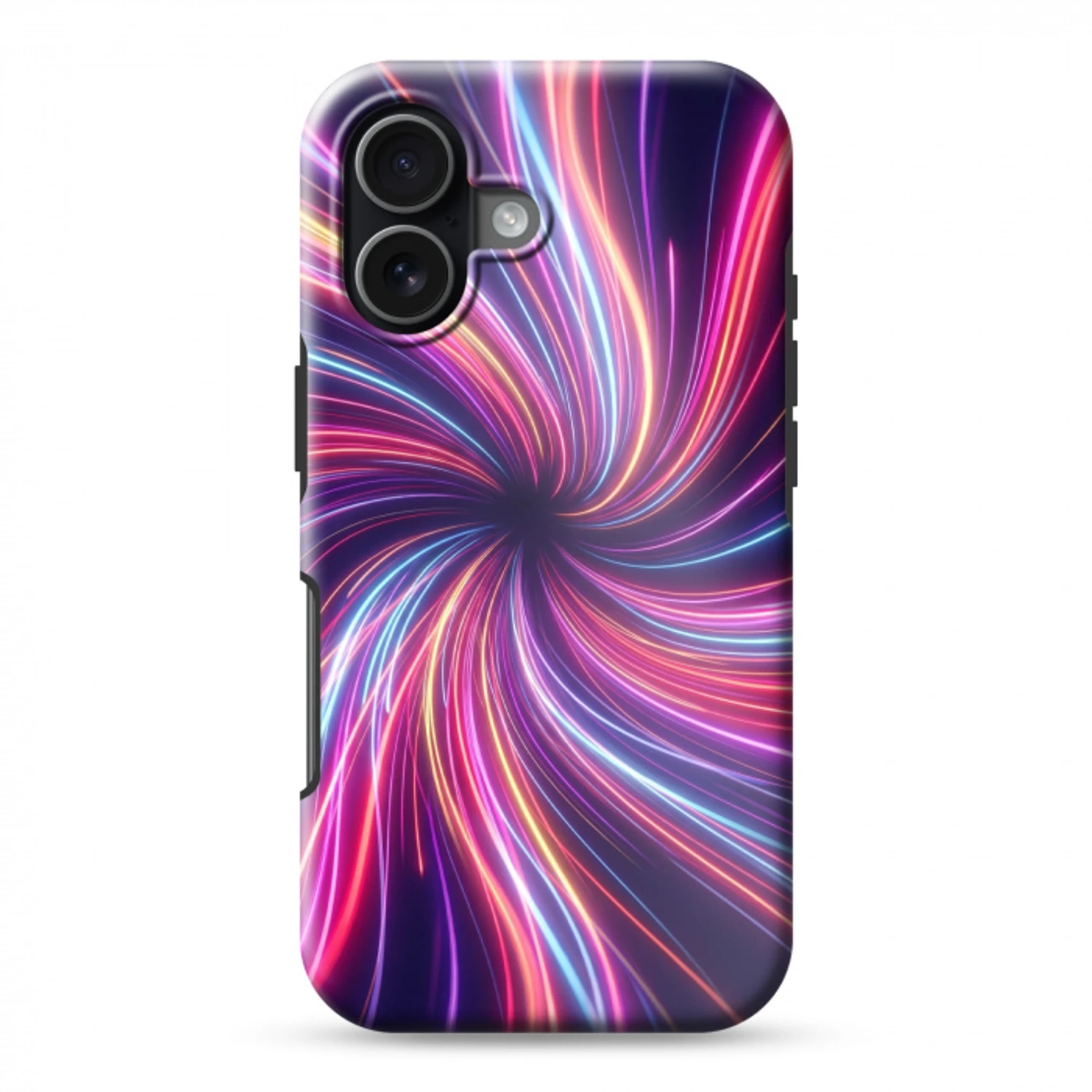Abstract - Swirl - Futuristic - Neon Toughcase MagSafe Apple iPhone 17 klein -3d