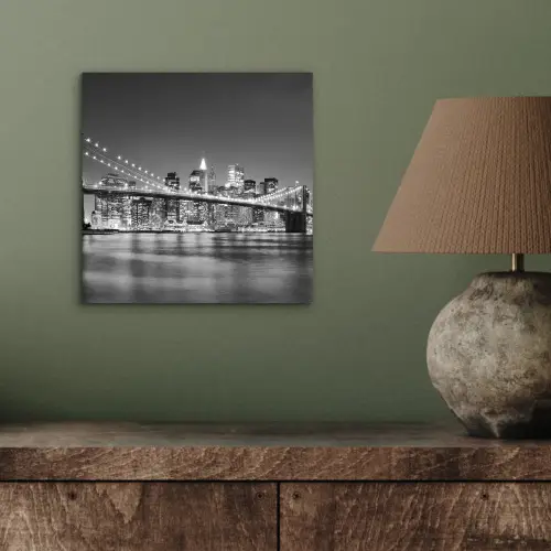 New York - Brug - Brooklyn - Zwart wit - Architectuur aluminium wit klein -sfeer2