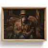 Chimpansee - Stoel - Pak - Bruin Dienblad Rechthoek middel -z3d_shopping