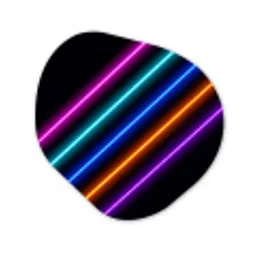 Esthetiek - Retro - Neon Wandcirkel Organisch Aluminium middel -3d