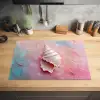 Schelp - Pastel - Pink Inductie beschermer vinyl 3mm klein -sfeer5