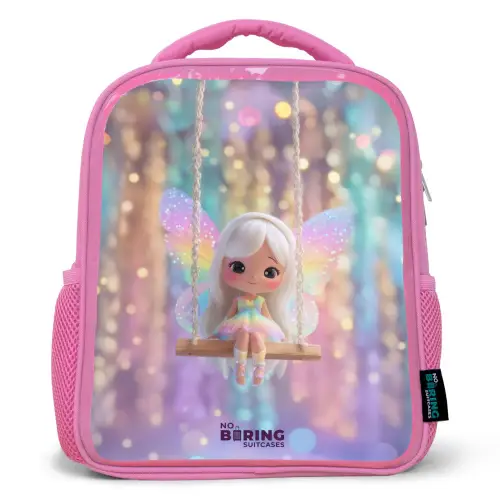 Fee - Elf - Regenboog Kinderrugzak - Roze middel -3d