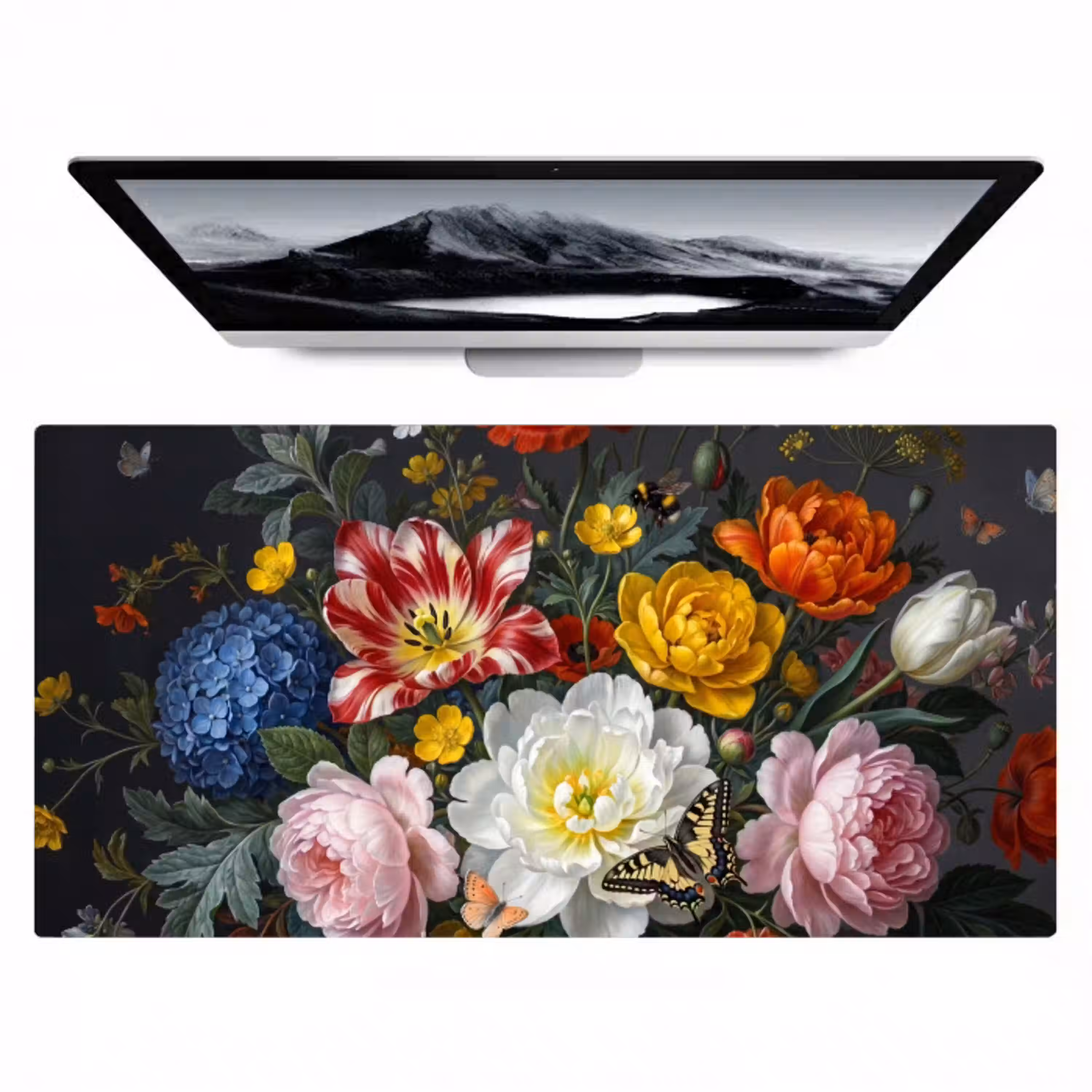Bloemen - Boeket - Klassiek - Kleurrijk - Natuur Muismat XXL klein -zzz3d