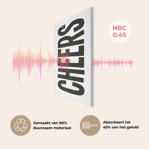 Retro - Cheers - Zwart - Decoratie PET vilt klein -USP_NL