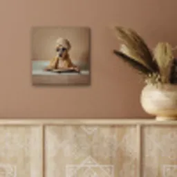 Bad - Hond - Boek - Zonnebril aluminium wit klein -sfeer4