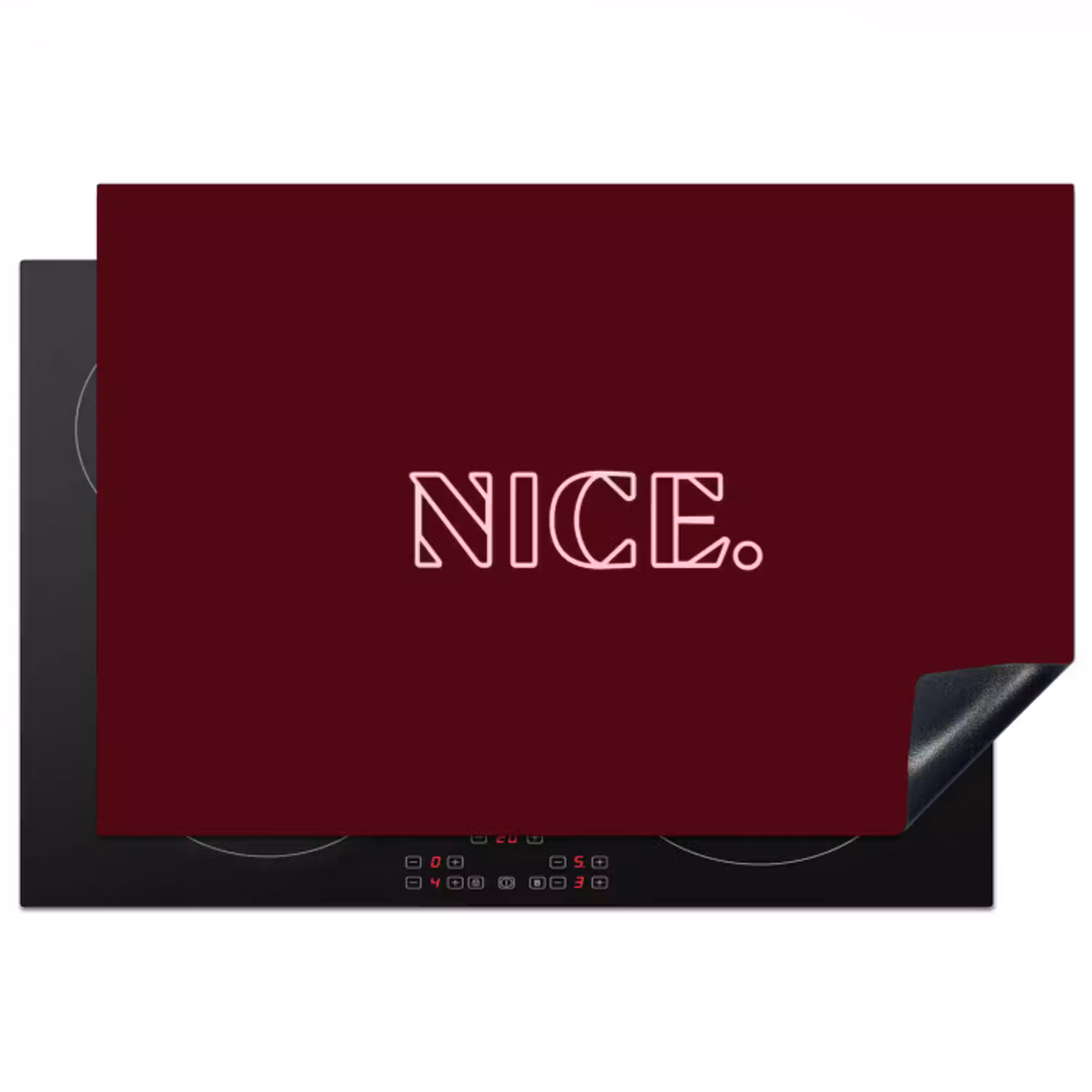Bordeaux - Nice - minimalistisch Inductie beschermer vinyl 3mm klein -3d