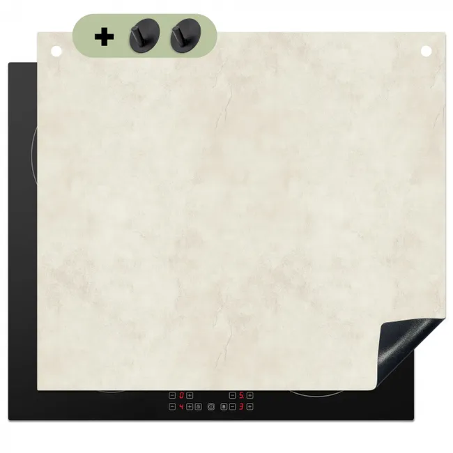 Induction Hob Cover & Splashback (2-in-1) - Cream - Smooth - Concrete