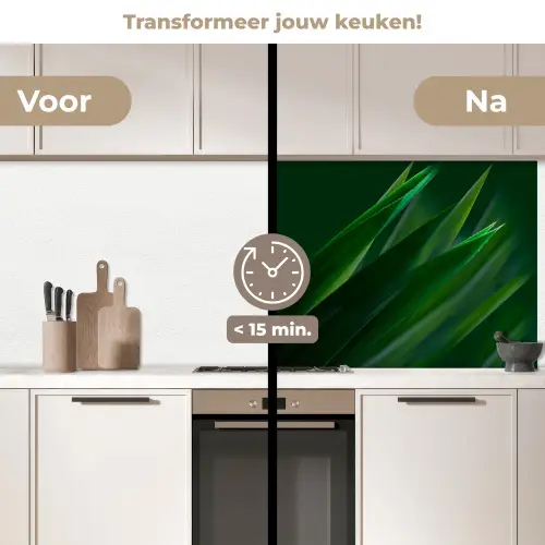 Natuur - Gras - Donkergroen keuken achterwand 2 middel -voor-na2_NL